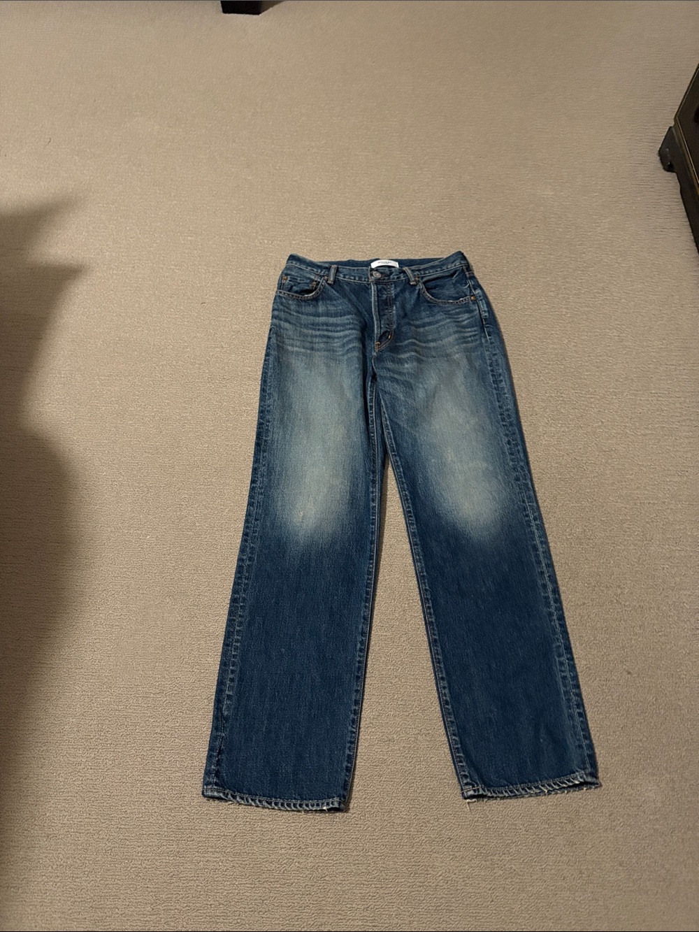 Moussy Vintage Classic Straight-Leg Blue Jeans